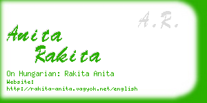 anita rakita business card